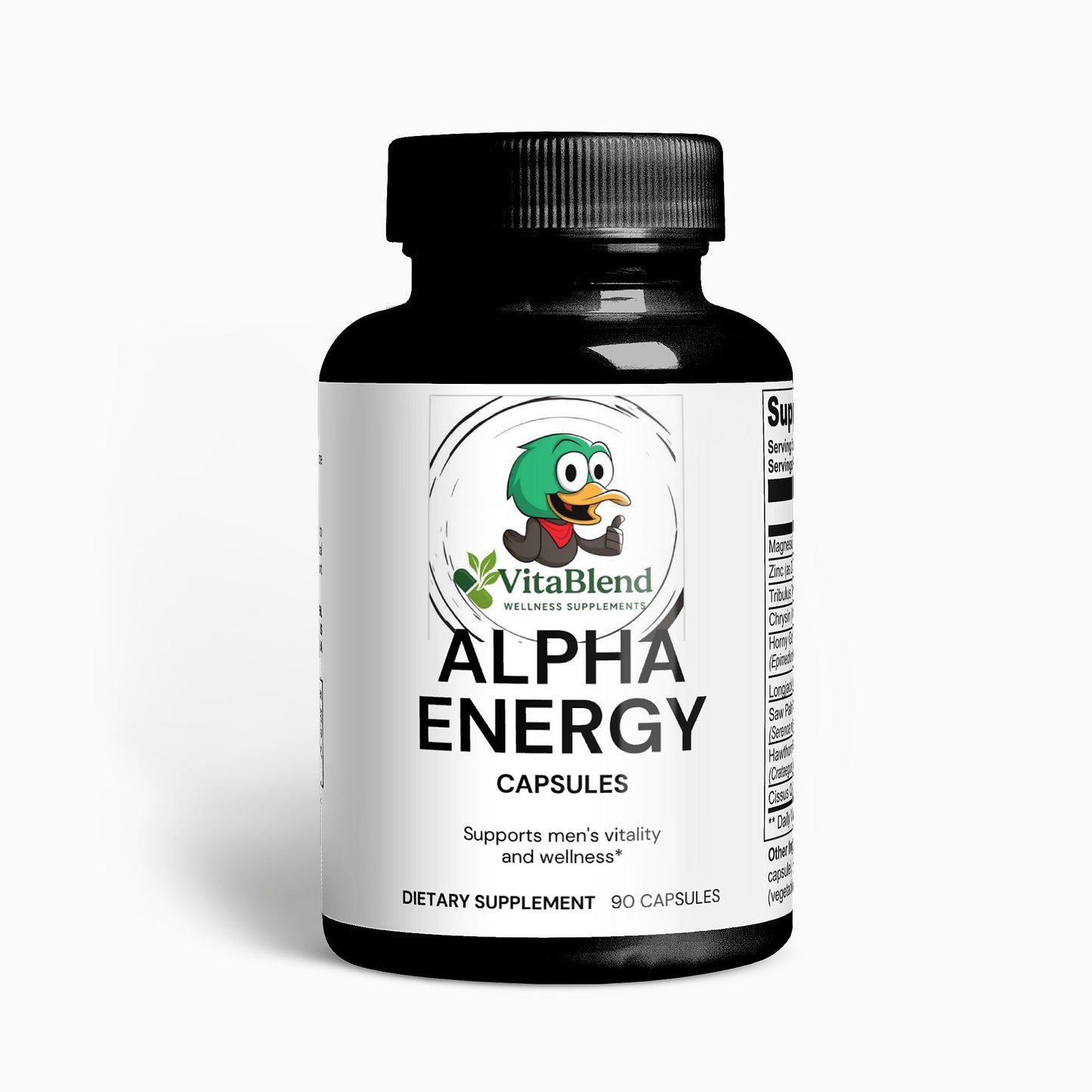 Alpha Energy – Men’s Vitality & Wellness Supplement with Tribulus, Longjack, Horny Goat Weed & Zinc for Energy, Muscle & Libido Support (90 Capsules)