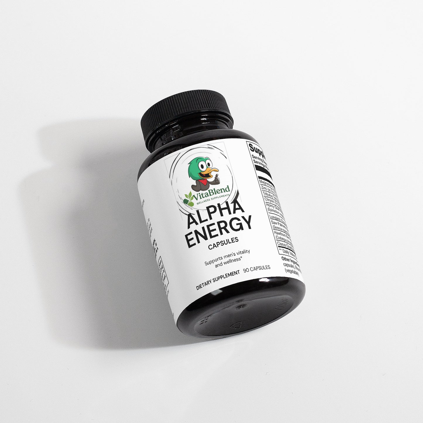 Alpha Energy – Men’s Vitality & Wellness Supplement with Tribulus, Longjack, Horny Goat Weed & Zinc for Energy, Muscle & Libido Support (90 Capsules)