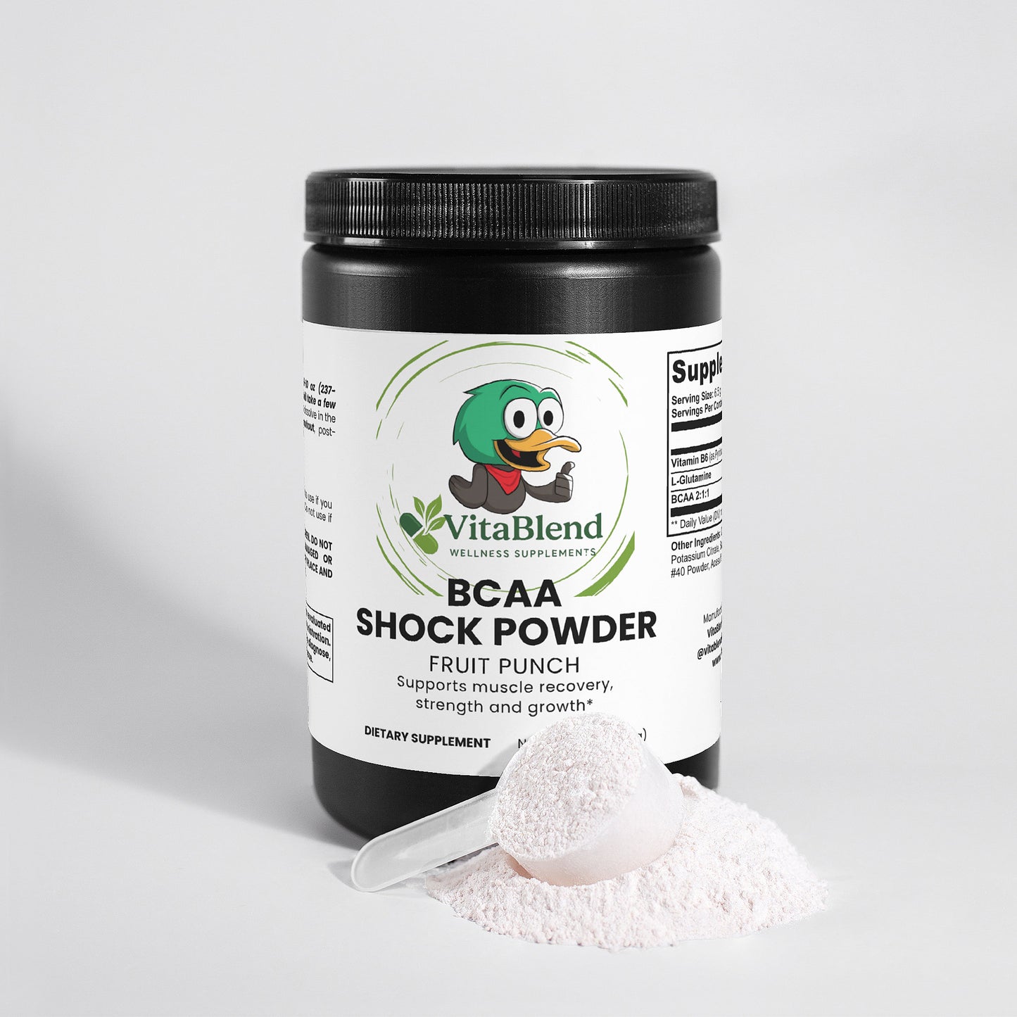 BCAA Shock Powder (Fruit Punch) VitaBlend Wellness Supplements