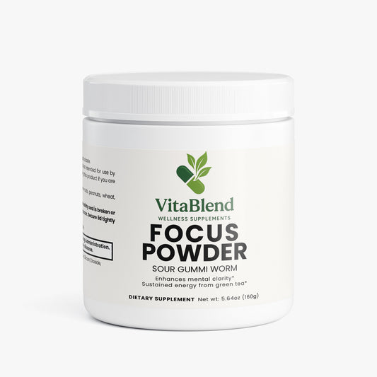 Focus Powder (Sour Gummi Worm) by VitaBlend Wellness Supplements