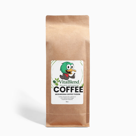 Mushroom Coffee Fusion - Lion’s Mane & Chaga 16oz by Vitablend Wellness Supplements