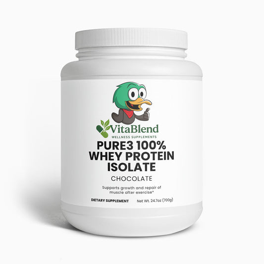 Pure3 100% Whey Protein Isolate (Chocolate) by: Vitablend Wellness Supplement