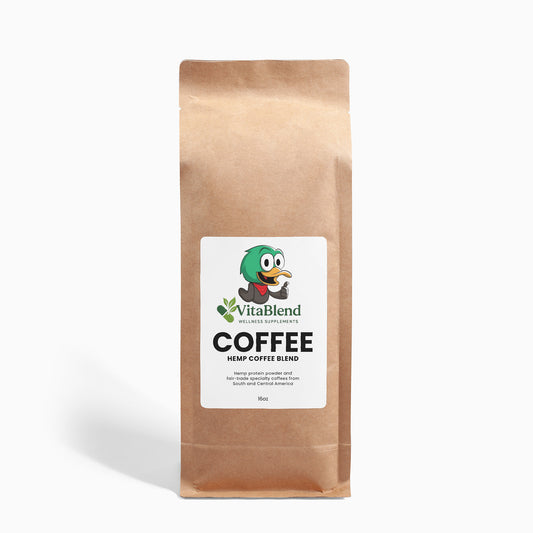 Hemp Coffee Blend - Medium Roast 16oz by Vitablend Wellness Supplement