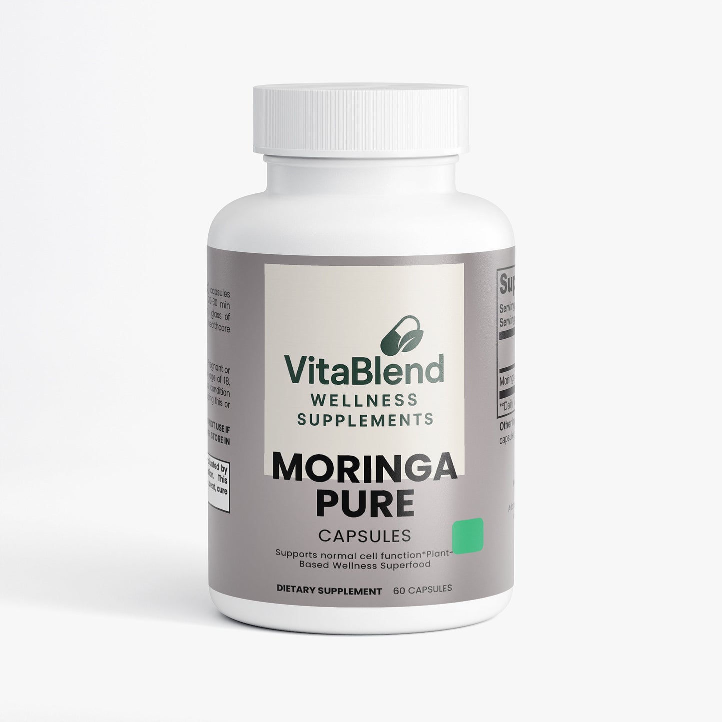 Moringa Pure (Drumstick Tree) by Vitablend Wellness Supplements