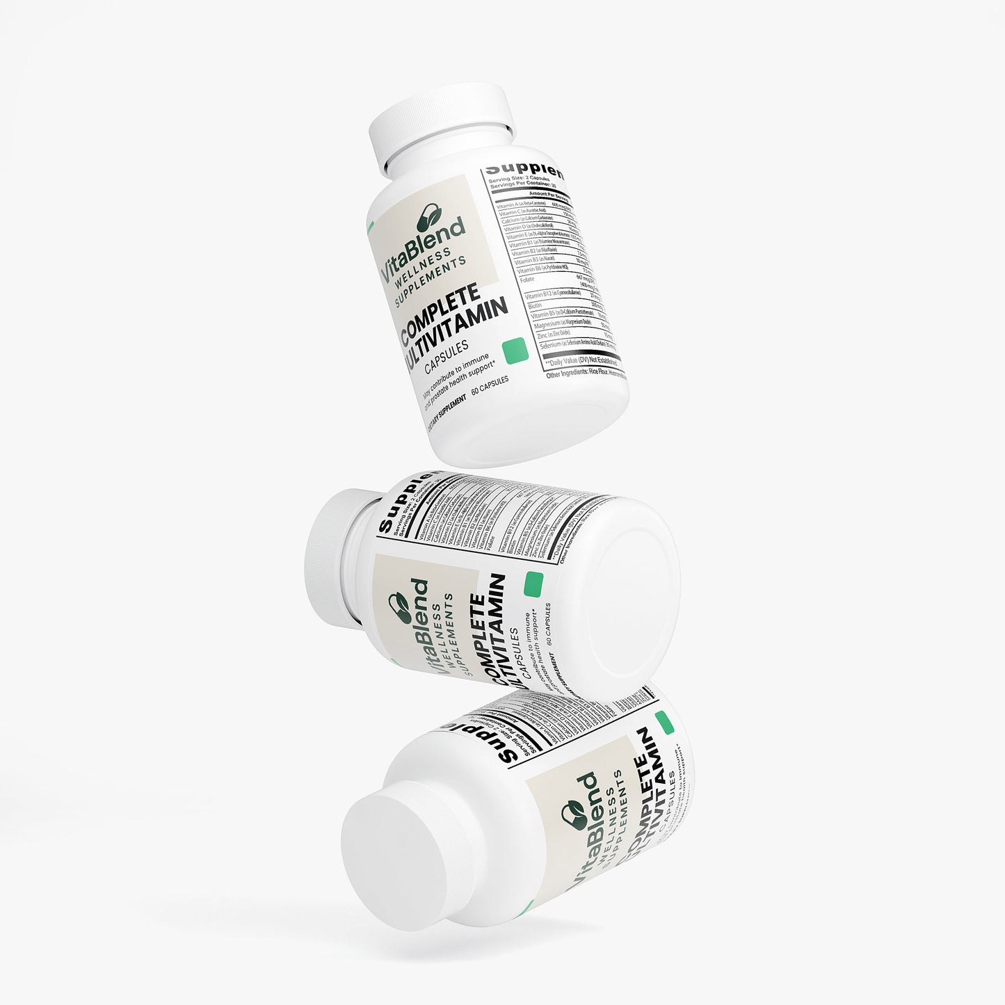 VitaBlend Daily Multivitamin with Vitamin B Complex & Green Tea – 60 Capsules