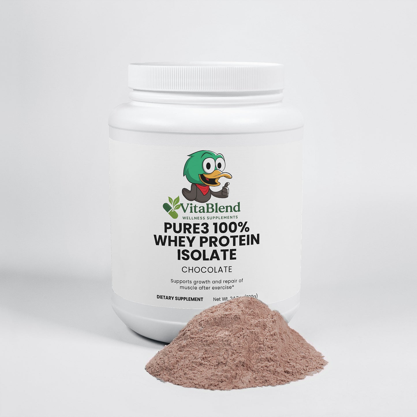 Pure3 100% Whey Protein Isolate (Chocolate) by: Vitablend Wellness Supplement