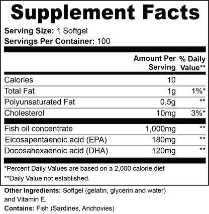 VitaBlend - Omega-3 EPA 180mg + DHA 120mg